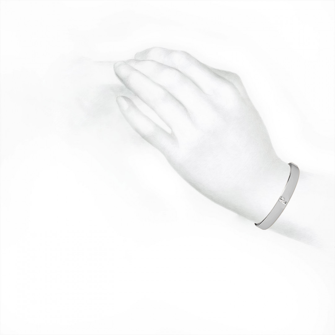 Alphabet Diamond White Gold Bangle by MOH on curated-crowd.com