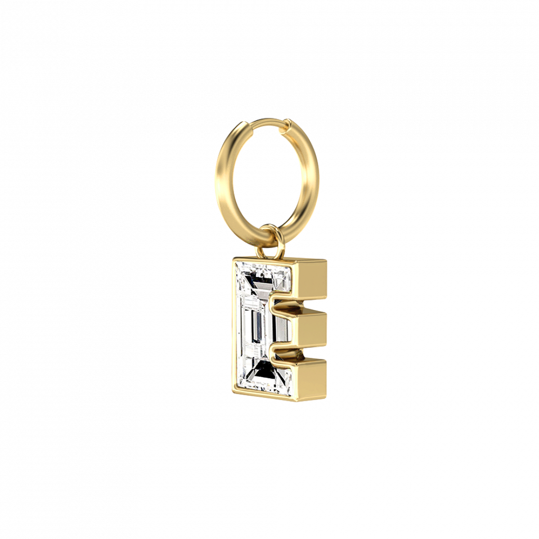 Alphabet Diamond Hoop Gold Earrings by MOH on curated-crowd.com