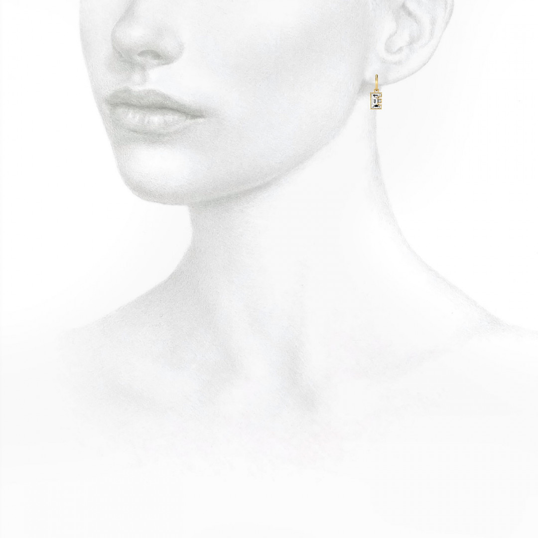 Alphabet Diamond Hoop Gold Earrings by MOH on curated-crowd.com