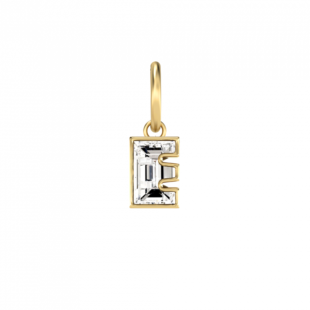 Alphabet Diamond Hoop Gold Earrings by MOH on curated-crowd.com