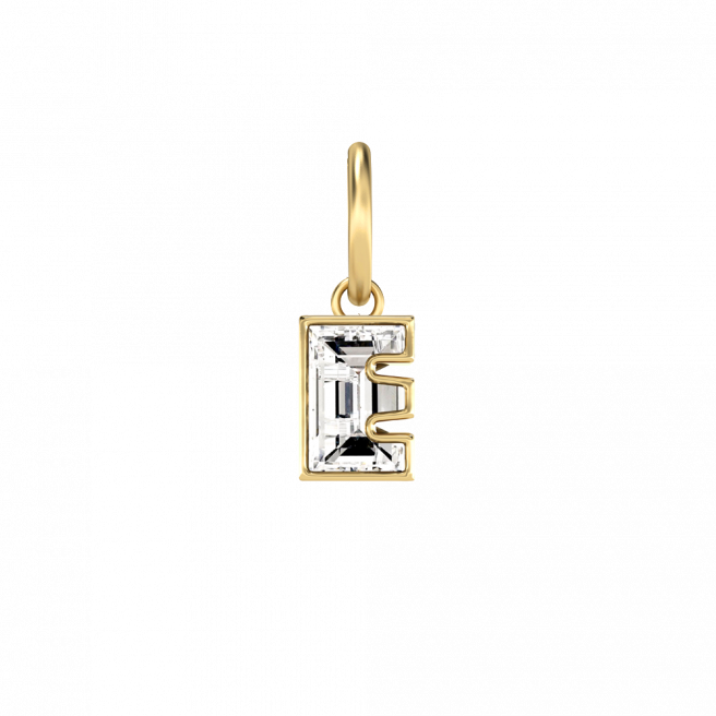 Alphabet Diamond Hoop Gold Earrings by MOH on curated-crowd.com