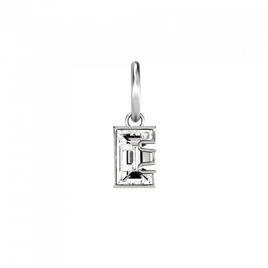 Alphabet diamond Hoop White Gold Earrings by MOH on curated-crowd.com