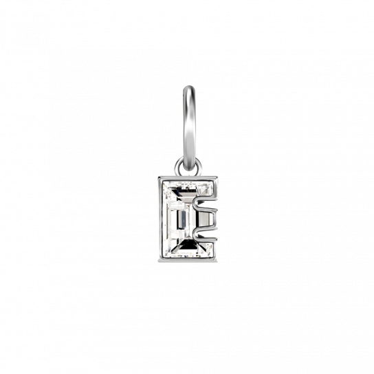 Alphabet diamond Hoop White Gold Earrings by MOH on curated-crowd.com