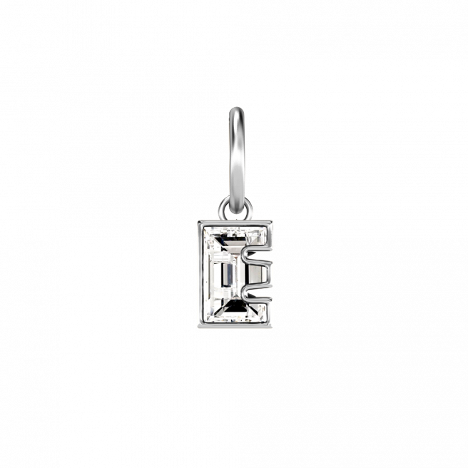 Alphabet diamond Hoop White Gold Earrings by MOH on curated-crowd.com