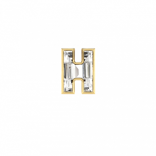 Alphabet Diamond Stud Gold Earrings by MOH on curated-crowd.com