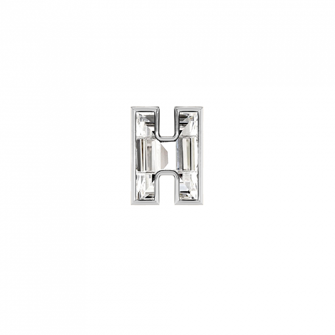 Alphabet diamond Stud White Gold Earrings by MOH on curated-crowd.com
