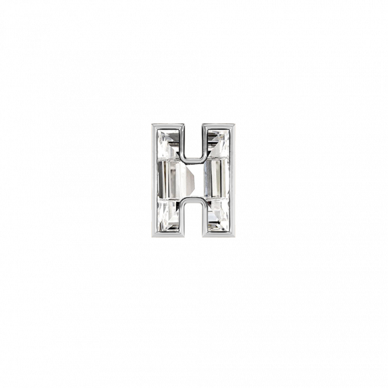 Alphabet diamond Stud White Gold Earrings by MOH on curated-crowd.com