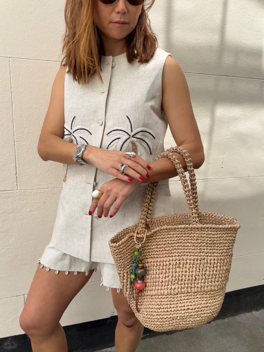 Palm Island Blazer and Short Co-ord by Studio Rigu on curated-crowd.com