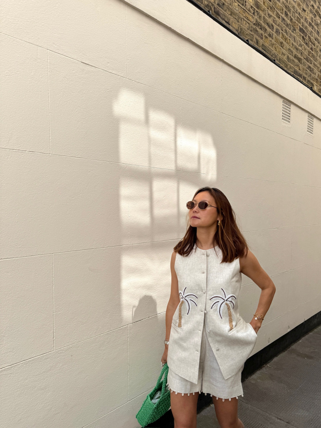 Palm Island Blazer and Short Co-ord by Studio Rigu on curated-crowd.com