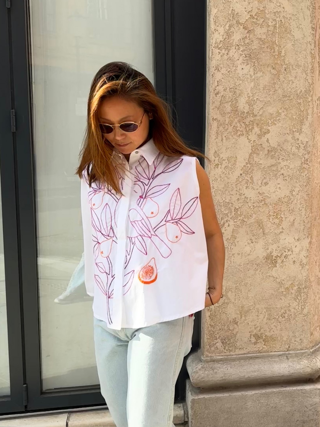 Orange Fig Bird Shirt by Salim Azzam on curated-crowd.com