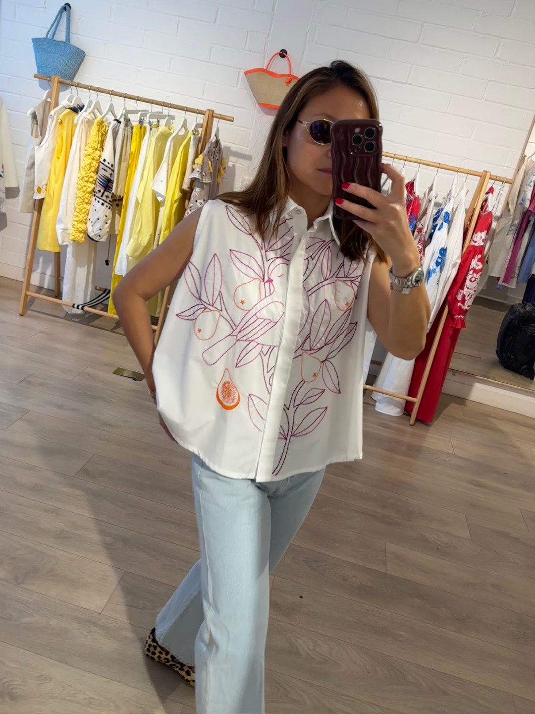 Orange Fig Bird Shirt by Salim Azzam on curated-crowd.com
