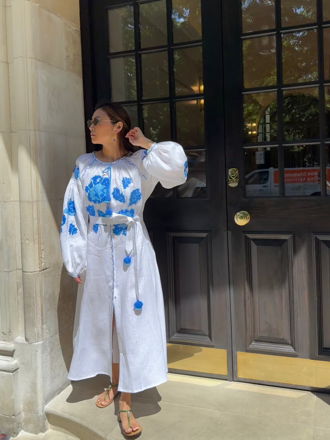 Camelia White Midi Dress by FOBERINI on curated-crowd.com