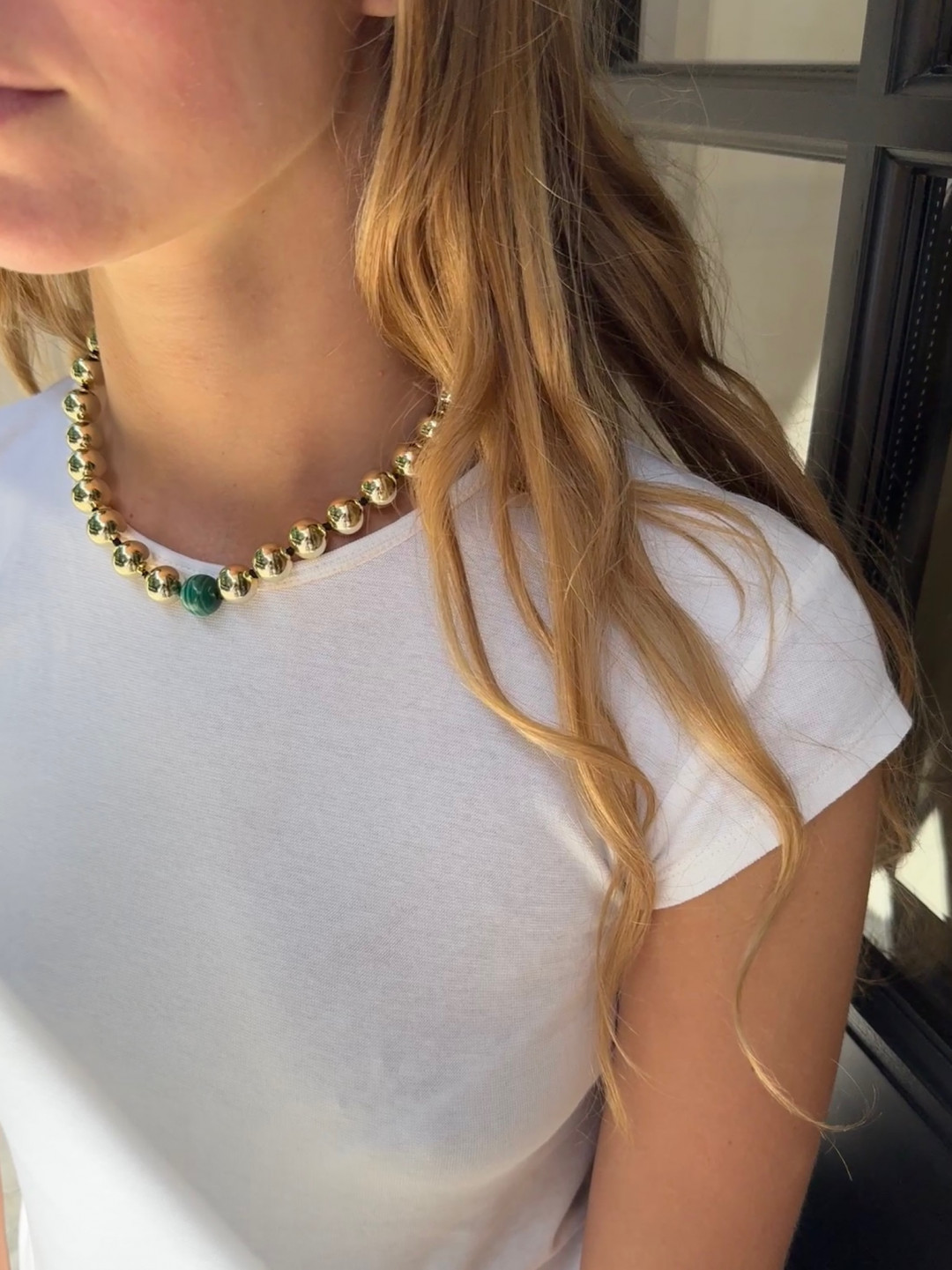 Aria Gold/Green Necklace by Emili on curated-crowd.com