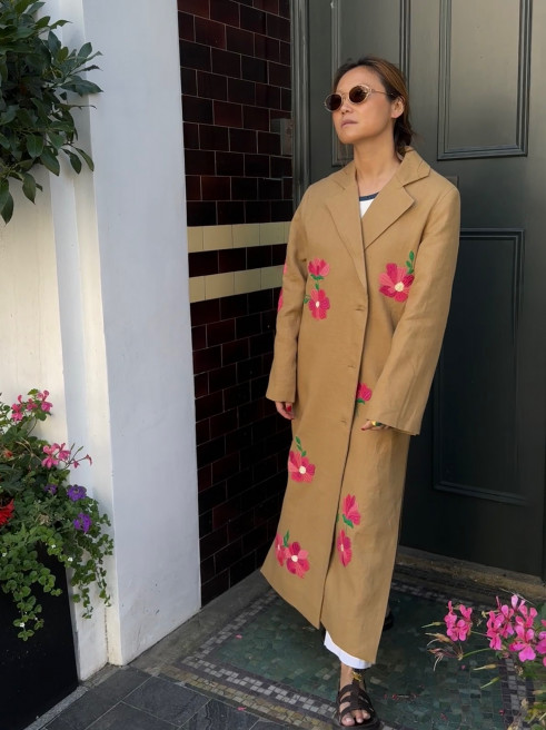 New Daisy Linen Coat by Artwear Gallery on curated-crowd.com