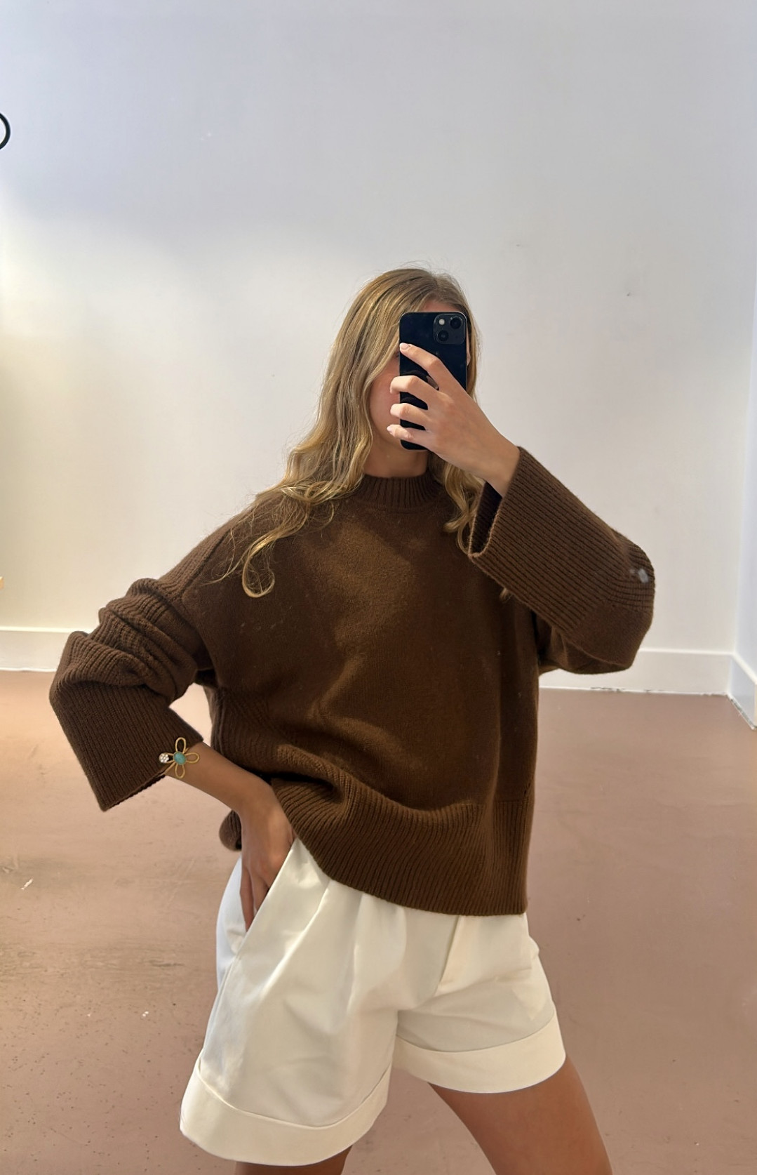 Ribbed Detail Lofty Crew Sweatshirt by LOOP Cashmere on curated-crowd.com