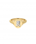 Alphabet Diamond Signet Gold Ring by MOH on curated-crowd.com