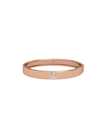 Alphabet Diamond Rose Gold Bangle by MOH on curated-crowd.com