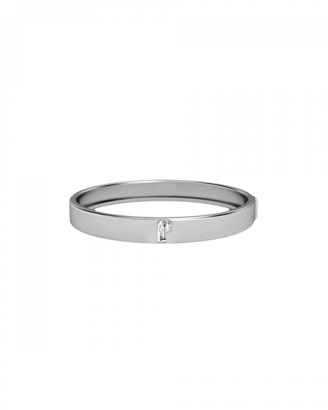 Alphabet Diamond White Gold Bangle by MOH on curated-crowd.com