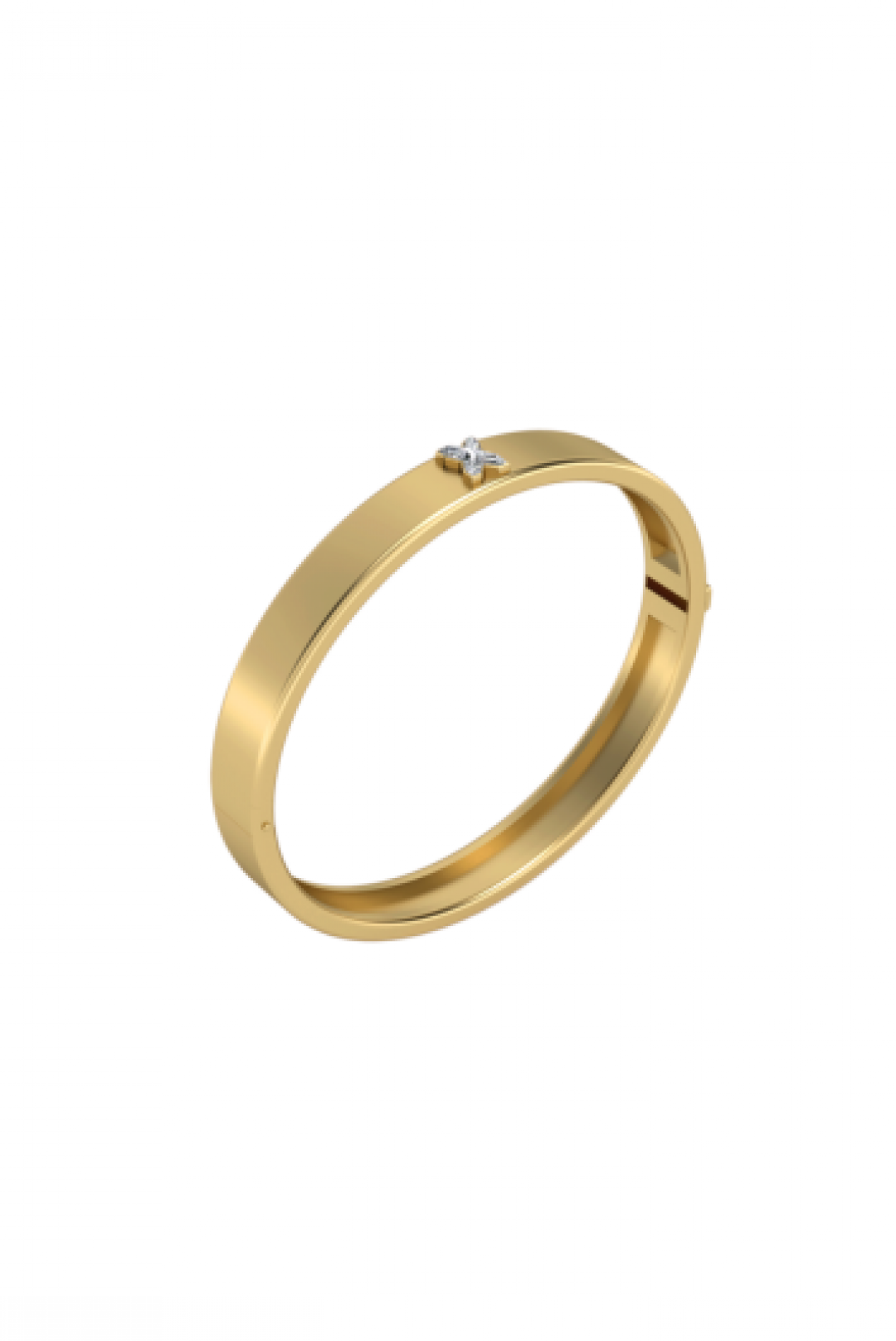 Alphabet Diamond Gold Bangle by MOH on curated-crowd.com