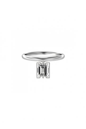 Alphabet Diamond Drop White Gold Ring by MOH on curated-crowd.com