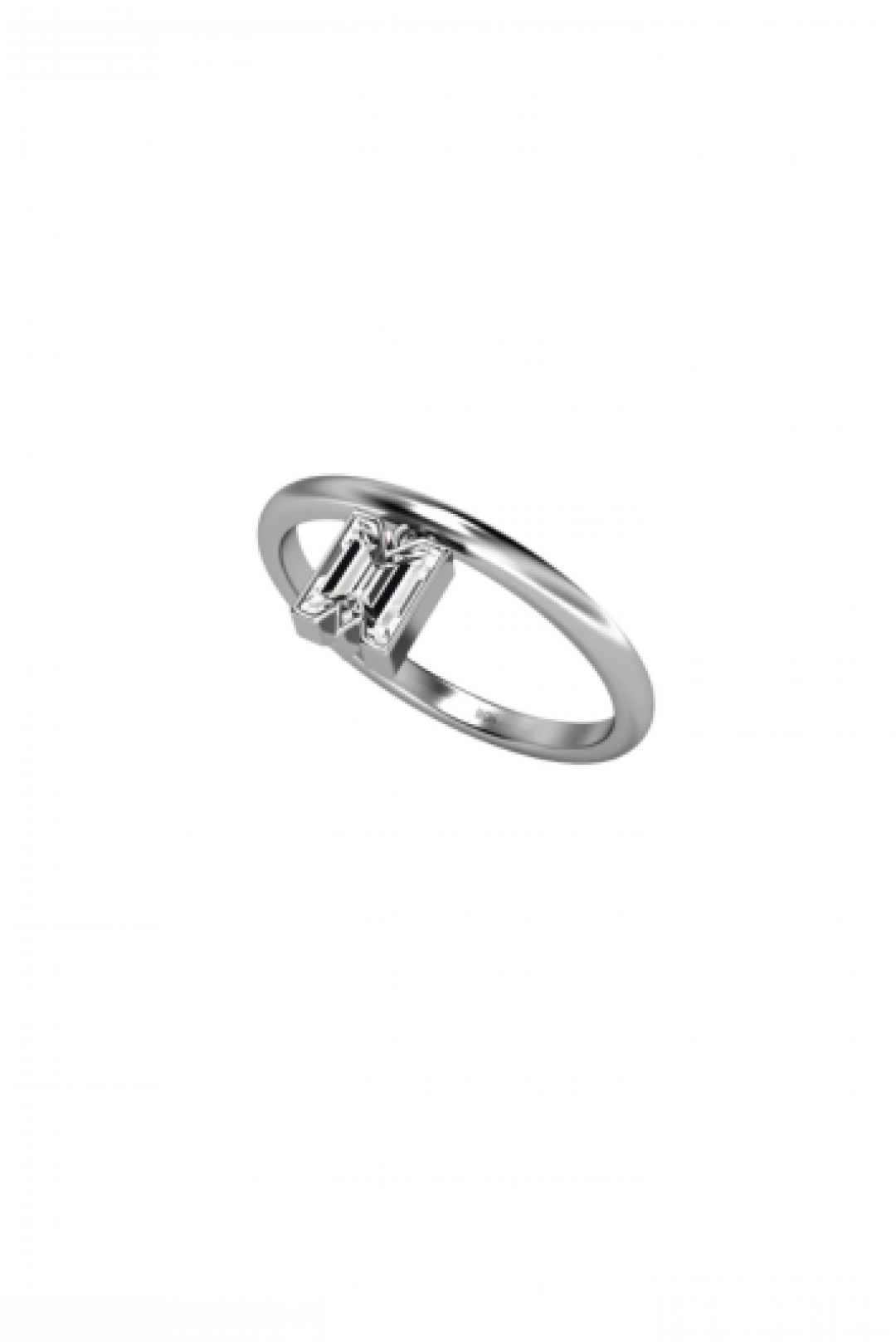 Alphabet Diamond Drop White Gold Ring by MOH on curated-crowd.com