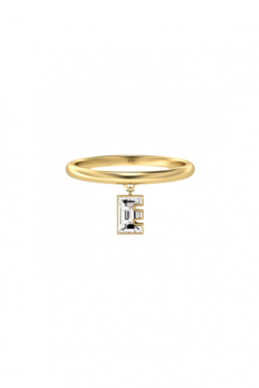 Alphabet Diamond Drop Gold Ring by MOH on curated-crowd.com