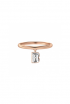 Alphabet Diamond Drop Rose Gold Ring by MOH on curated-crowd.com