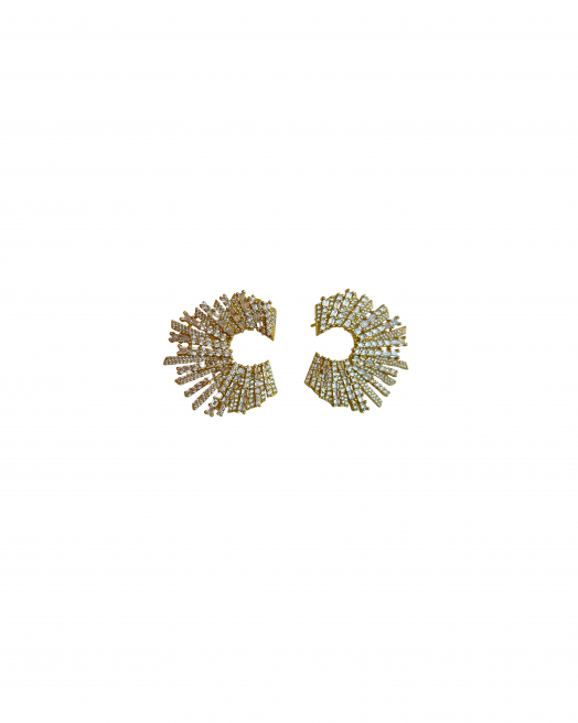 Starstrucks Gold/White Earrings by Curated Crowd Collective on curated-crowd.com