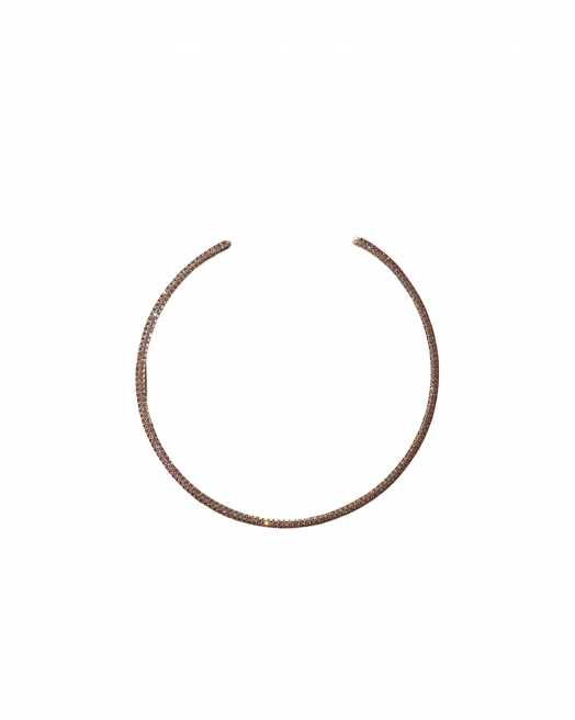 Obsidian Shadows Gold/Pink Choker by Curated Crowd Collective on curated-crowd.com
