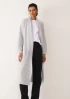 Ribbed Cashmere Coatigan in Foggy Grey by LOOP Cashmere on curated-crowd.com