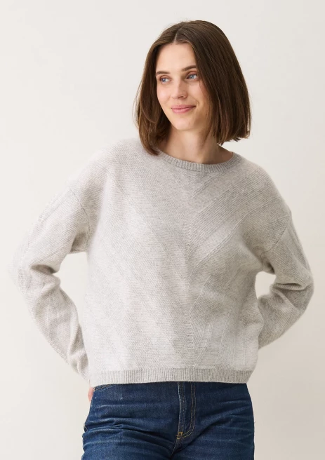 Textured Chevron Sweater by LOOP Cashmere on curated-crowd.com