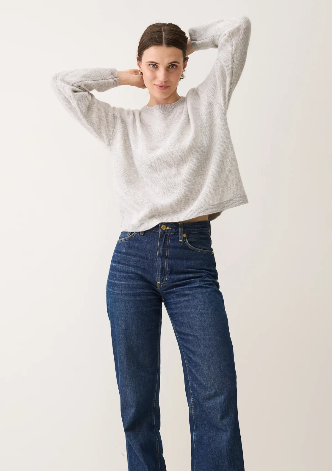 Textured Chevron Sweater by LOOP Cashmere on curated-crowd.com
