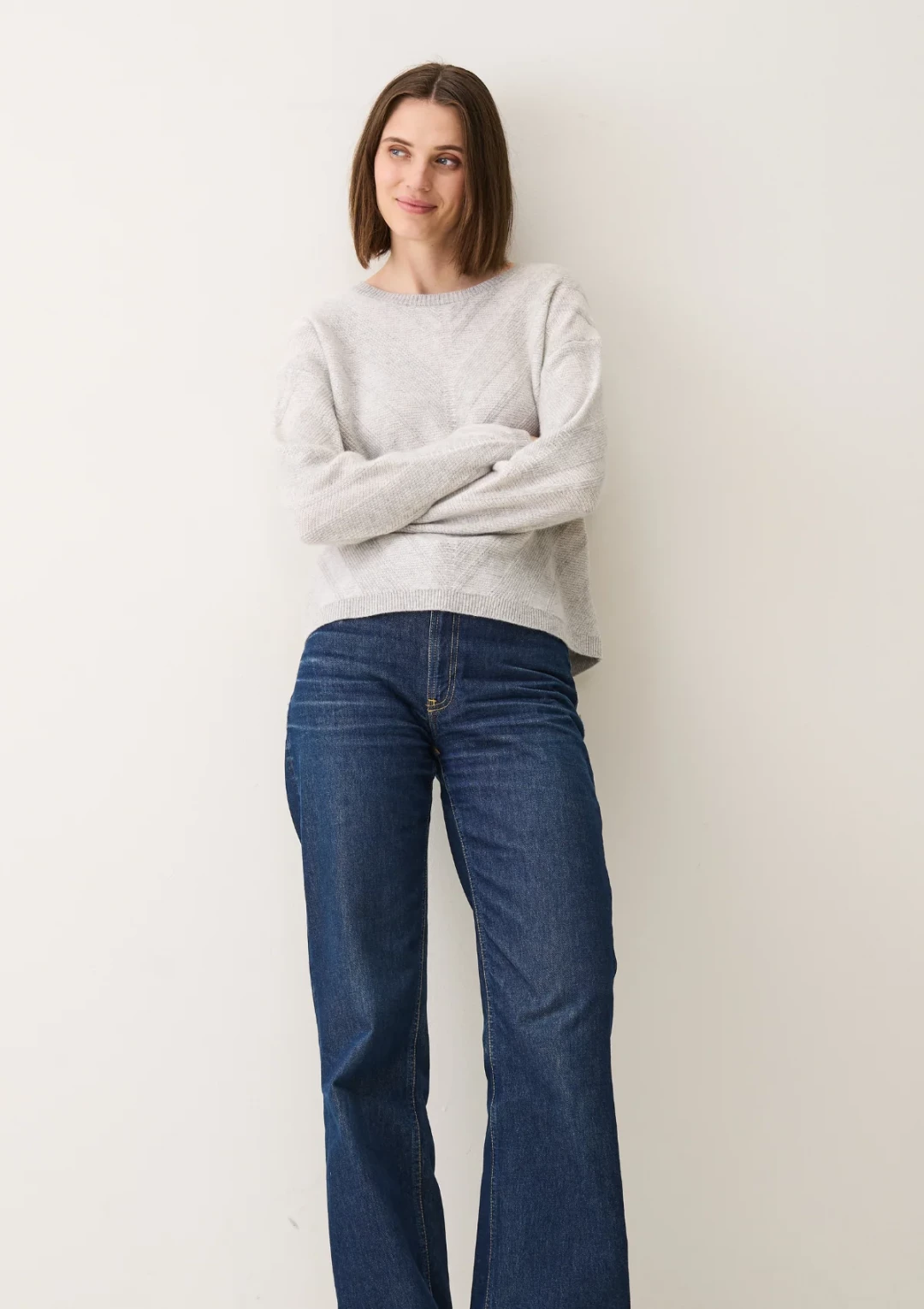Textured Chevron Sweater by LOOP Cashmere on curated-crowd.com
