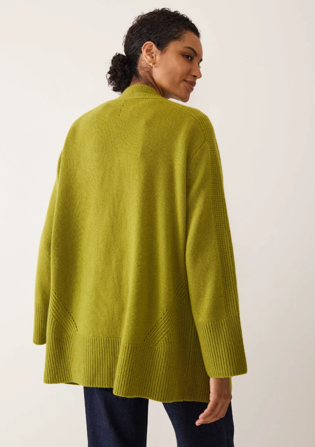 Ribbed Detail Edge To Edge Cardigan by LOOP Cashmere on curated-crowd.com