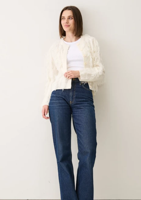Fringe Cable Jacket by LOOP Cashmere on curated-crowd.com