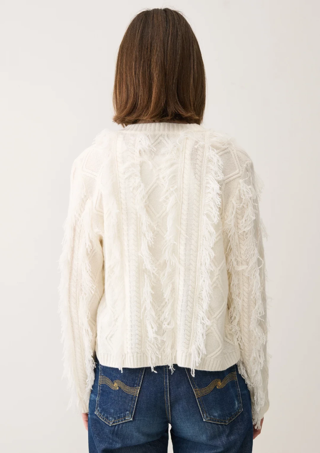 Fringe Cable Jacket by LOOP Cashmere on curated-crowd.com