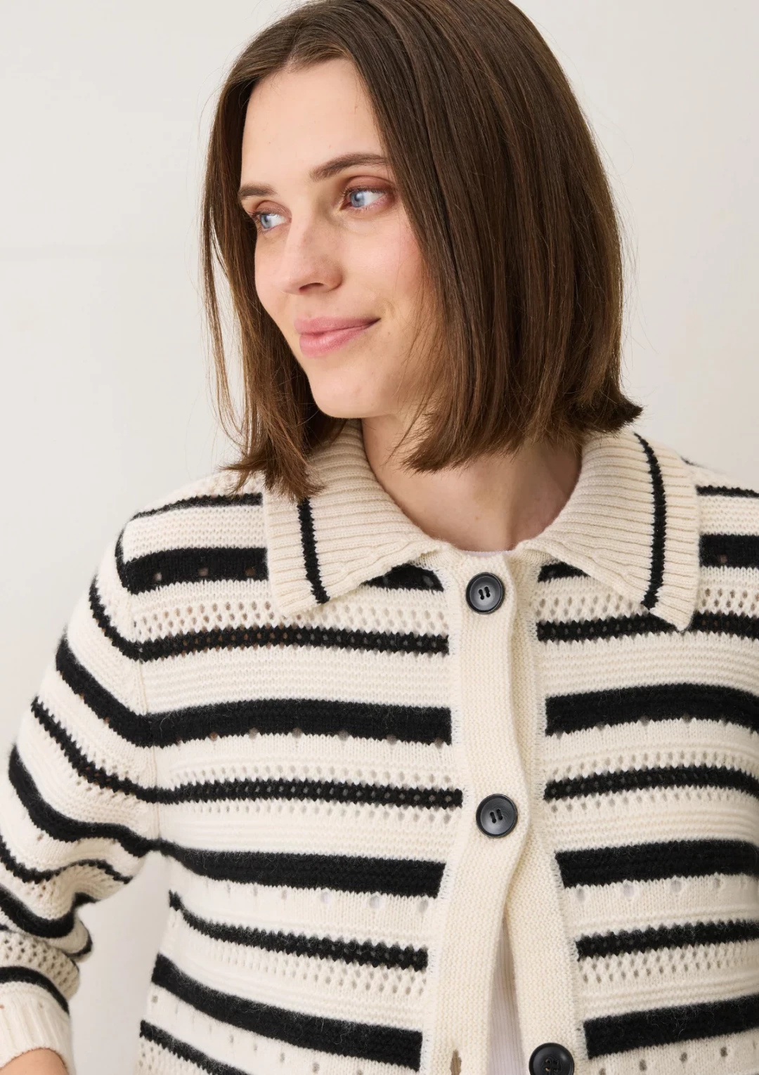 Cashmere Pointelle Jacket by LOOP Cashmere on curated-crowd.com