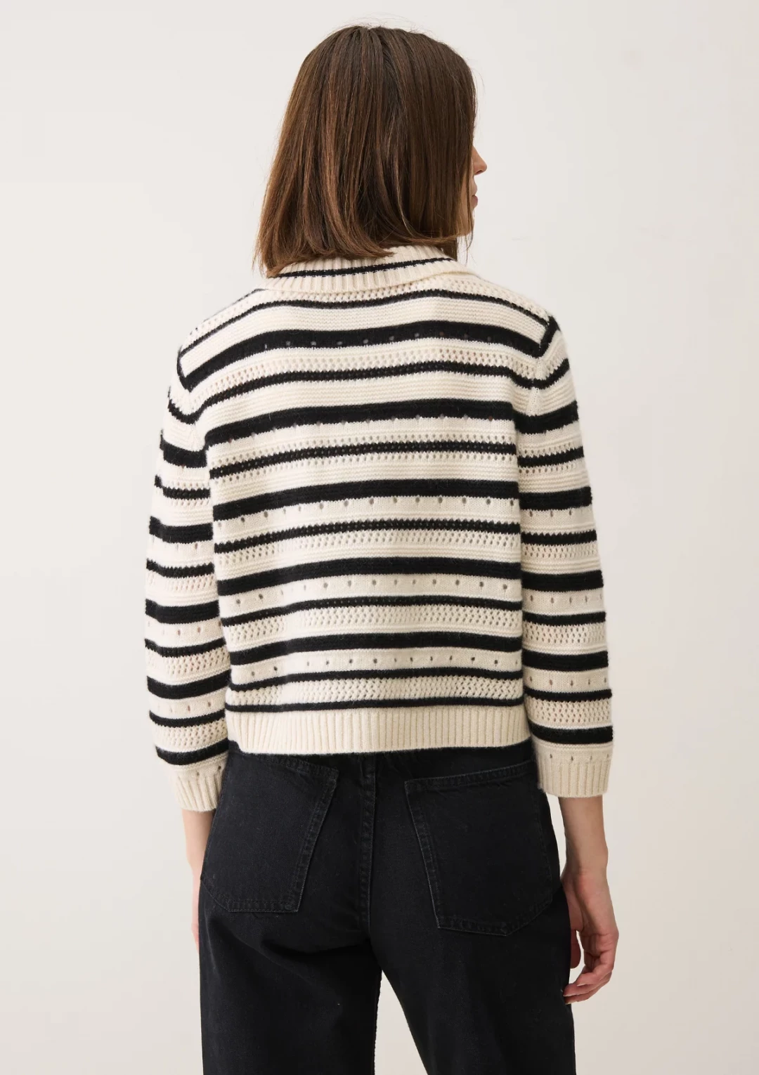 Cashmere Pointelle Jacket by LOOP Cashmere on curated-crowd.com