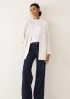 Ribbed Detail Edge To Edge Cardigan by LOOP Cashmere on curated-crowd.com
