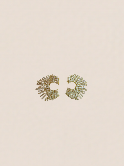 Starstrucks Gold/White Earrings by Curated Crowd Collective on curated-crowd.com