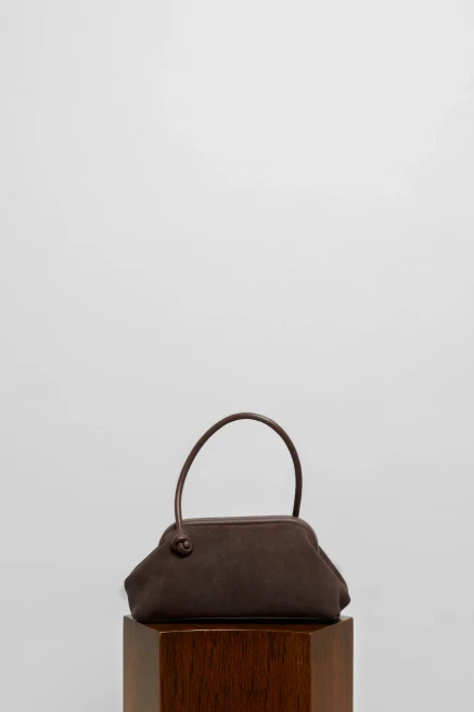 Large Money Bag In Suede by Folklore on curated-crowd.com