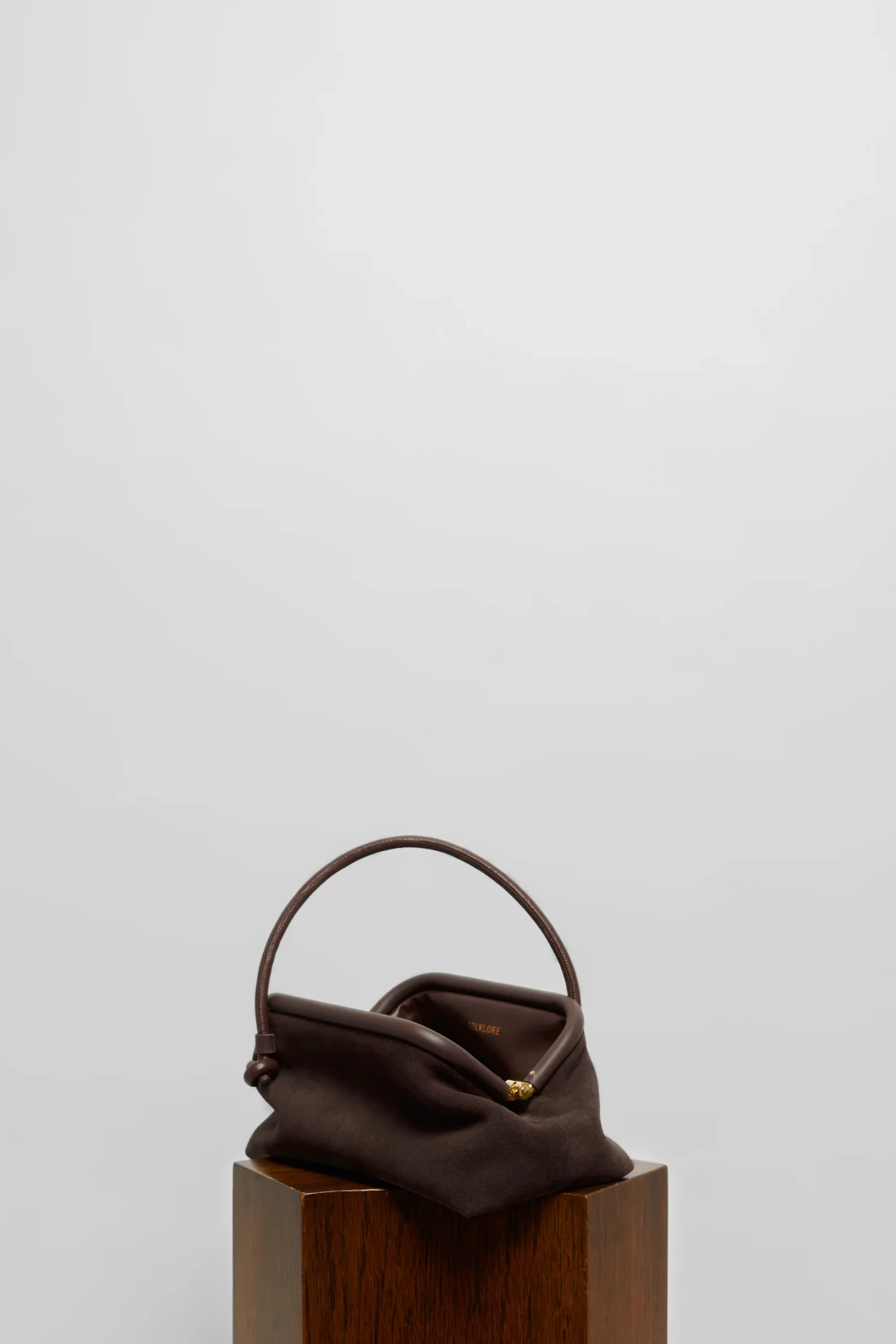 Large Money Bag In Suede by Folklore on curated-crowd.com