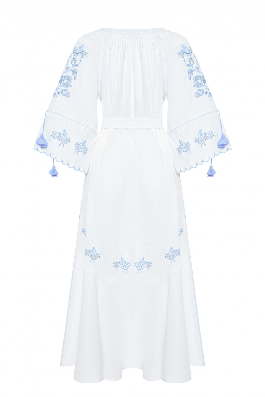 Tree Of Life White Maxi Dress by FOBERINI on curated-crowd.com