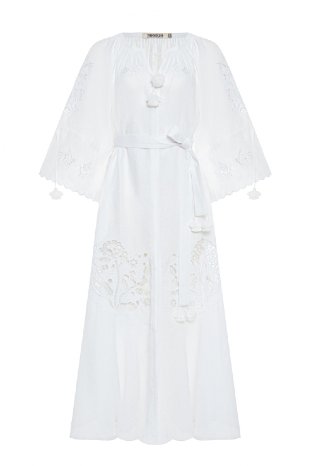 Tree of Life white maxi dress by FOBERINI on curated-crowd.com