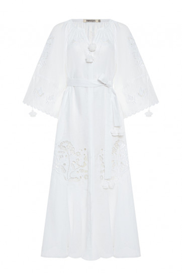 Tree of Life white maxi dress by FOBERINI on curated-crowd.com