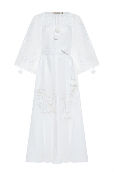Tree of Life white maxi dress by FOBERINI on curated-crowd.com