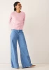 Ribbed Detail Lofty Crew Sweatshirt by LOOP Cashmere on curated-crowd.com