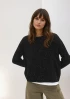 Donegal Knit Sweatshirt in Cinder grey by LOOP Cashmere on curated-crowd.com