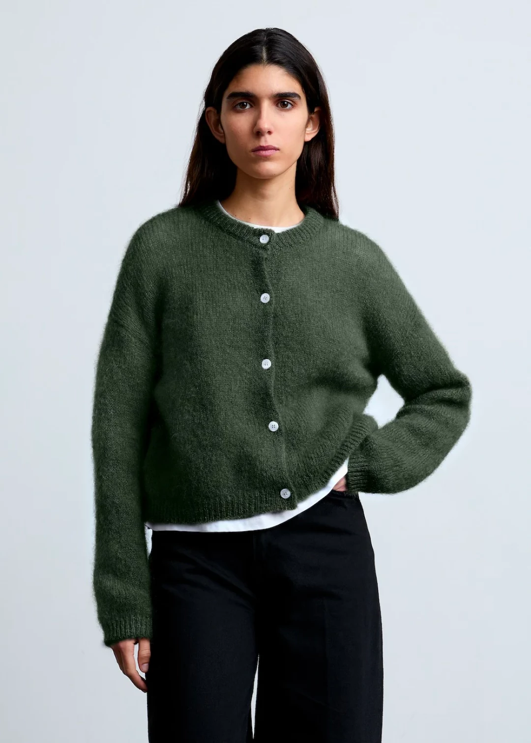 Olivia Mohair Cardigan by Surprise Paris on curated-crowd.com