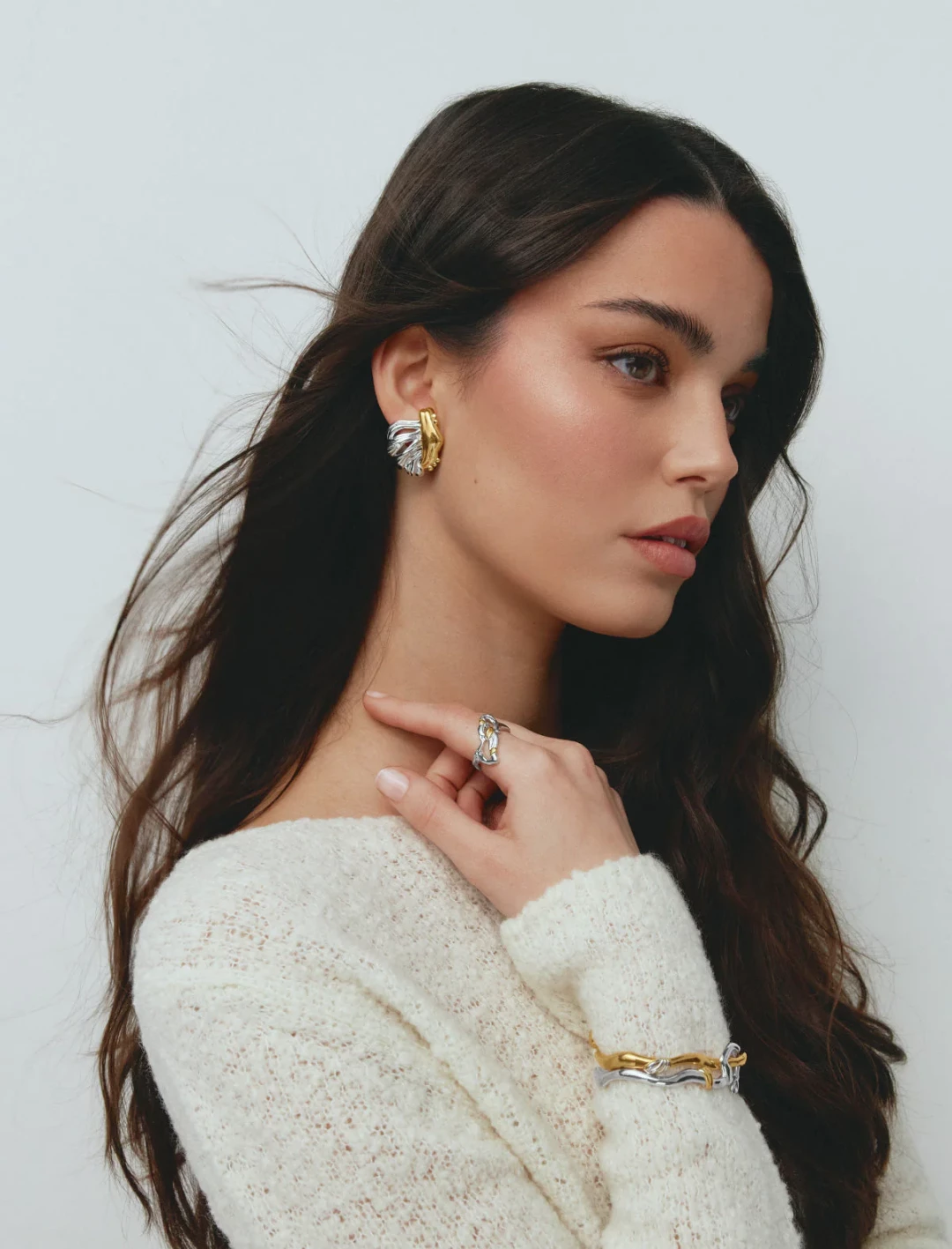 Una Mix Earrings by Jude Benhalim on curated-crowd.com